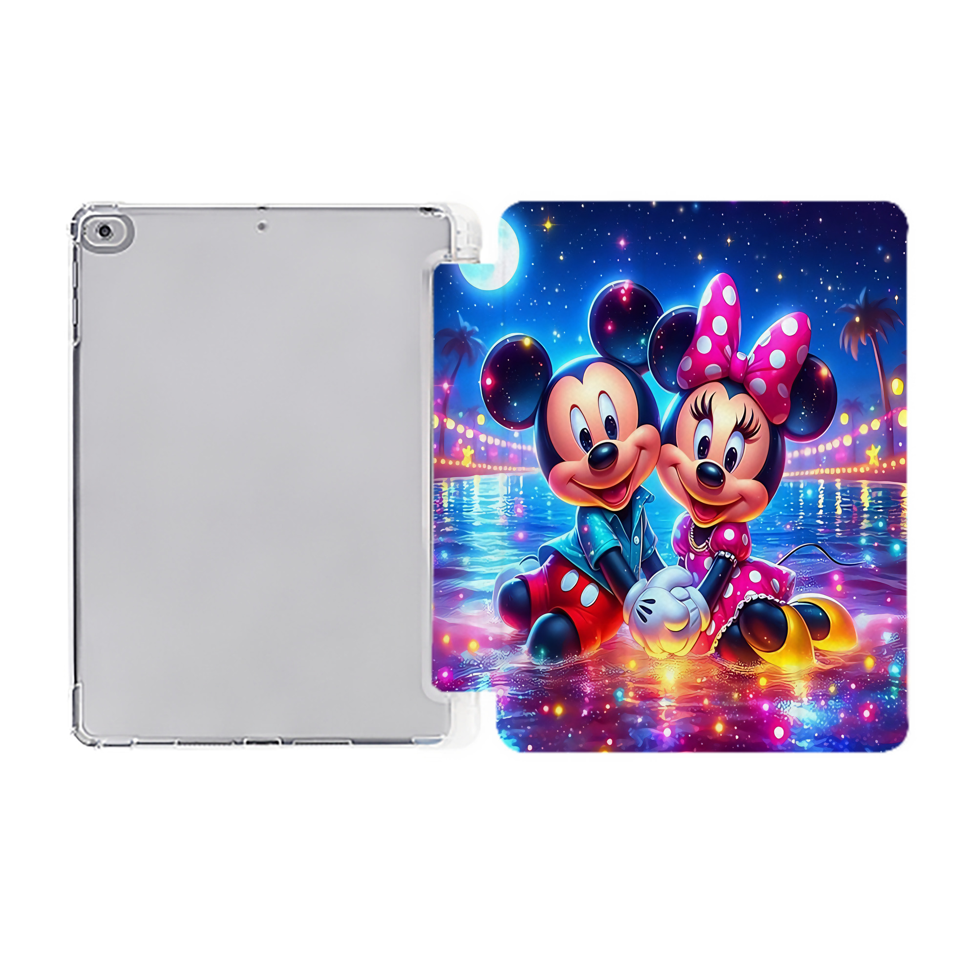 （画像用） ミッキーマウス Mickey Mouse IPad ケース ペン収納付き 三つ折りスタンド PUレザー×シリコン 対応機種9.5/10.5/10.9インチ